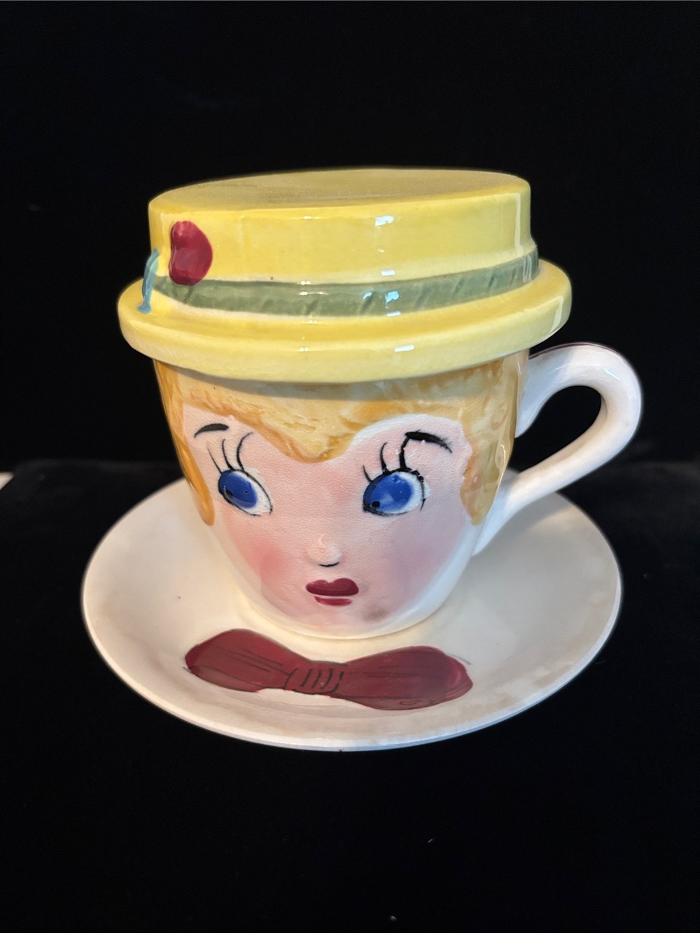 Vintage teacup and saucer and ashtray
